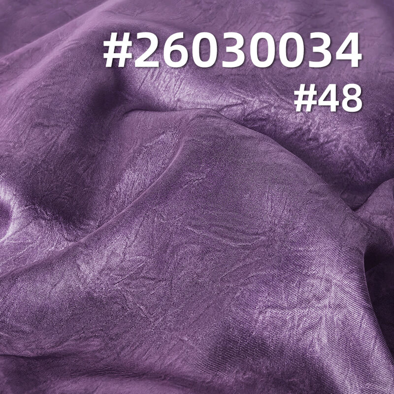 Acetate-Look Double-Face Crinkle Satin|185g/m2 100% Polyester Satin Fabric|Shirt Pants Dress Fabric