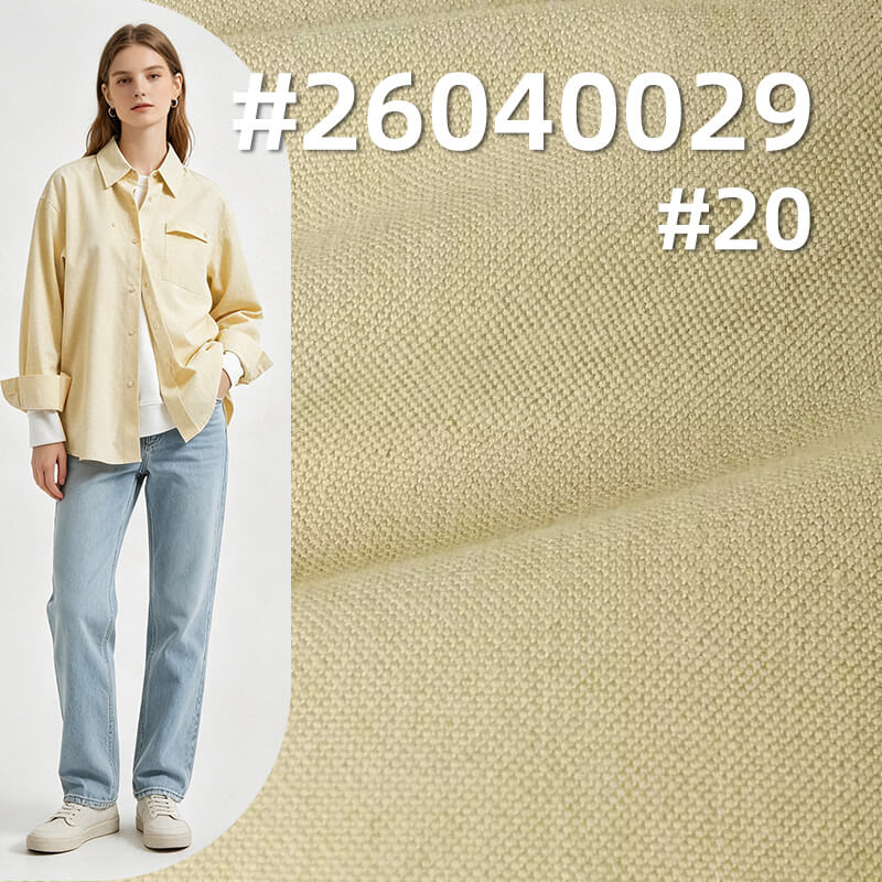 235g/m² Lyocell-Cotton Canvas Fabric | Double-Warp Single-Weft Plain Textile | Fabric for Shirts, Trousers & Skirts