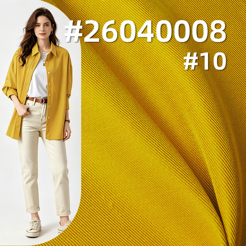 195g/m2 100% Polyester Peached Twill Dyed Fabric|Matching Set Uniform Pants & Skirt Fabric