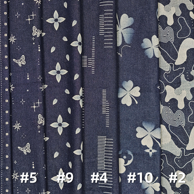 100% Cotton Laser Print Denim|10.2oz Wide-Width Twill Denim|Denim Skirt & Shirt Fabric