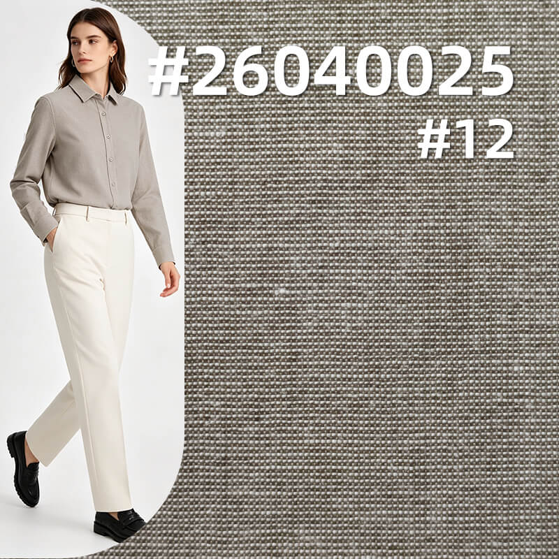 Polyester-Lyocell-Linen Blend Fabric | 148g/m² Plain Woven Textile | Fabric for Shirts & Skirts