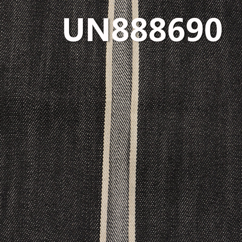 100% Cotton Black Selvedge Denim | 13.5 oz Cotton Slub Right Hand Twill Denim Fabric | For Jeans Denim Skirts Denim Jackets Outerwear