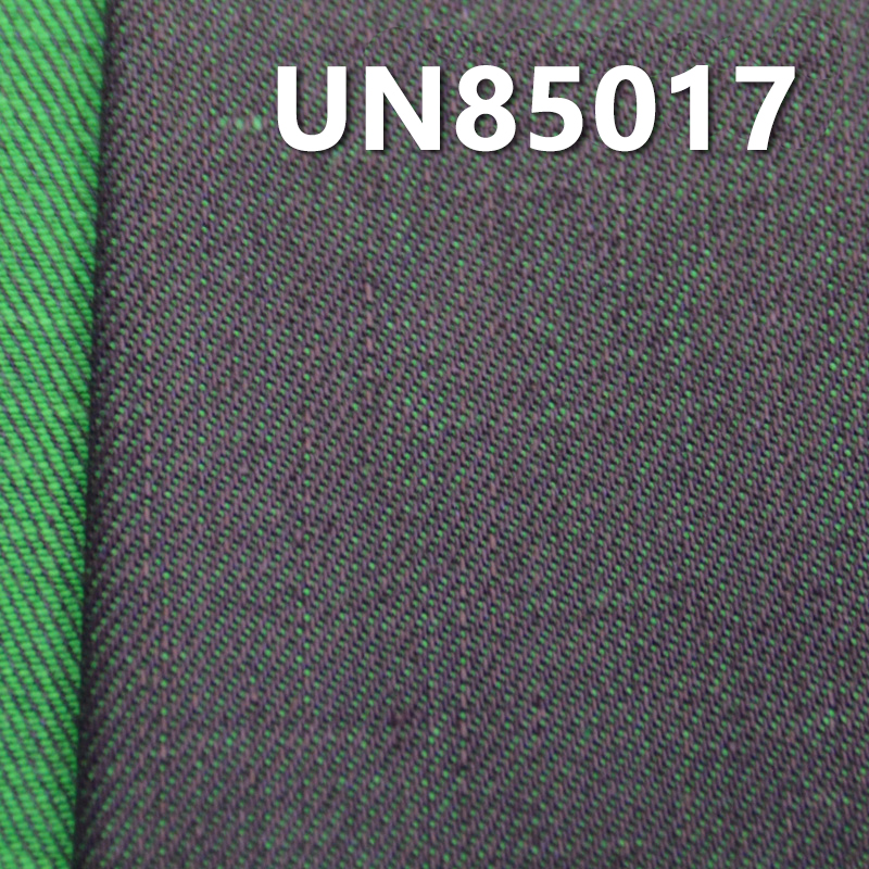 98%cotton 2%spandex green backgroud blue denim 10.3oz 54/56" UN85017