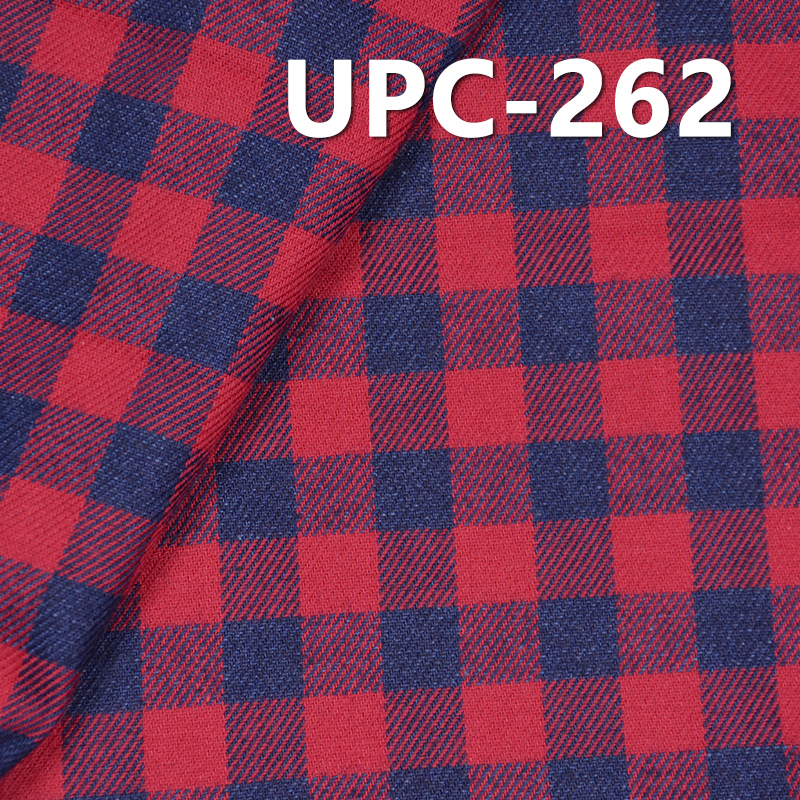 100% Cotton Yarn-Dyed Fabric | 4.3 oz Indigo Check Fabric | For Skirts Shirts