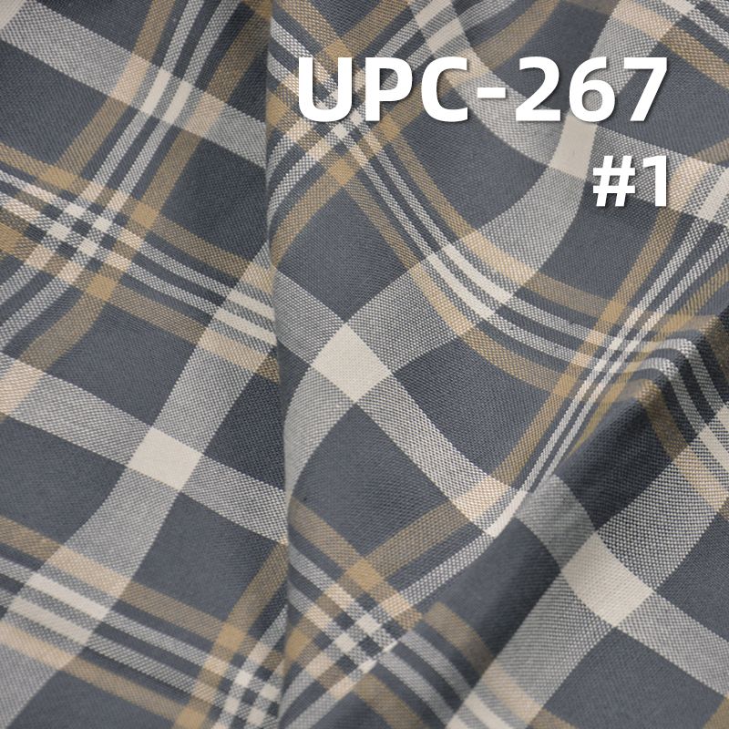 Yarn-Dyed Cotton Plaid Fabric | 130g/m2 with Wavy Weave Texture | Preppy Shirting & Fabric for Pants & Skirts