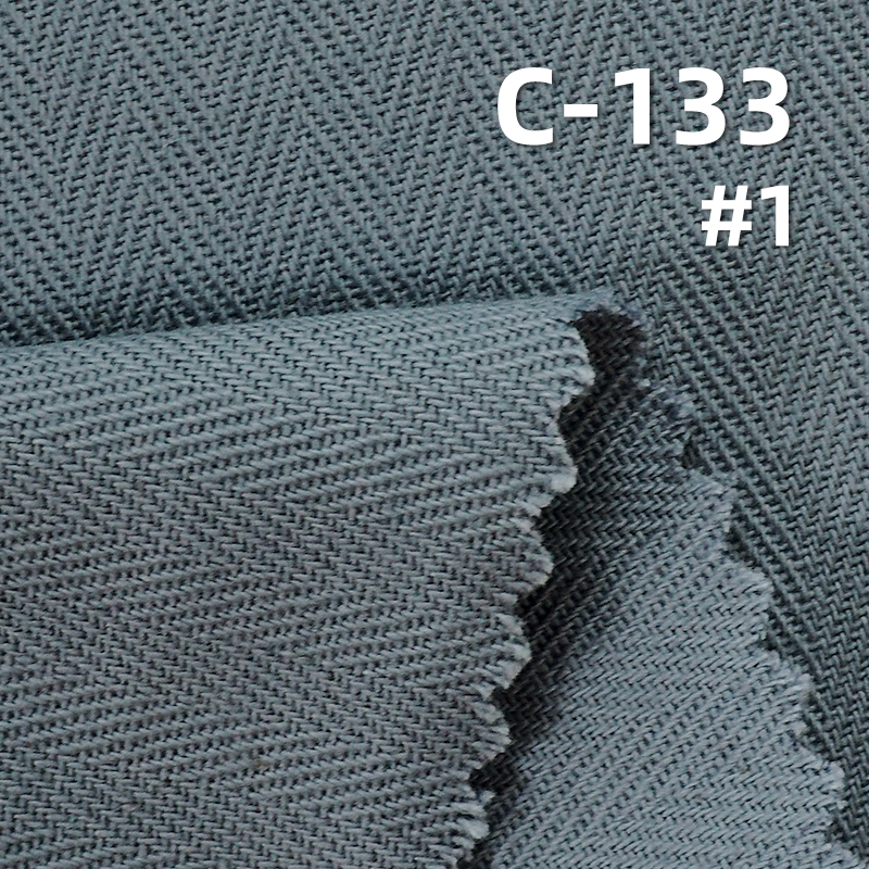 Cotton Herringbone Twill Dyed Fabric | Double-Sided Herringbone | Fabric for Trousers, Skirts & Jackets