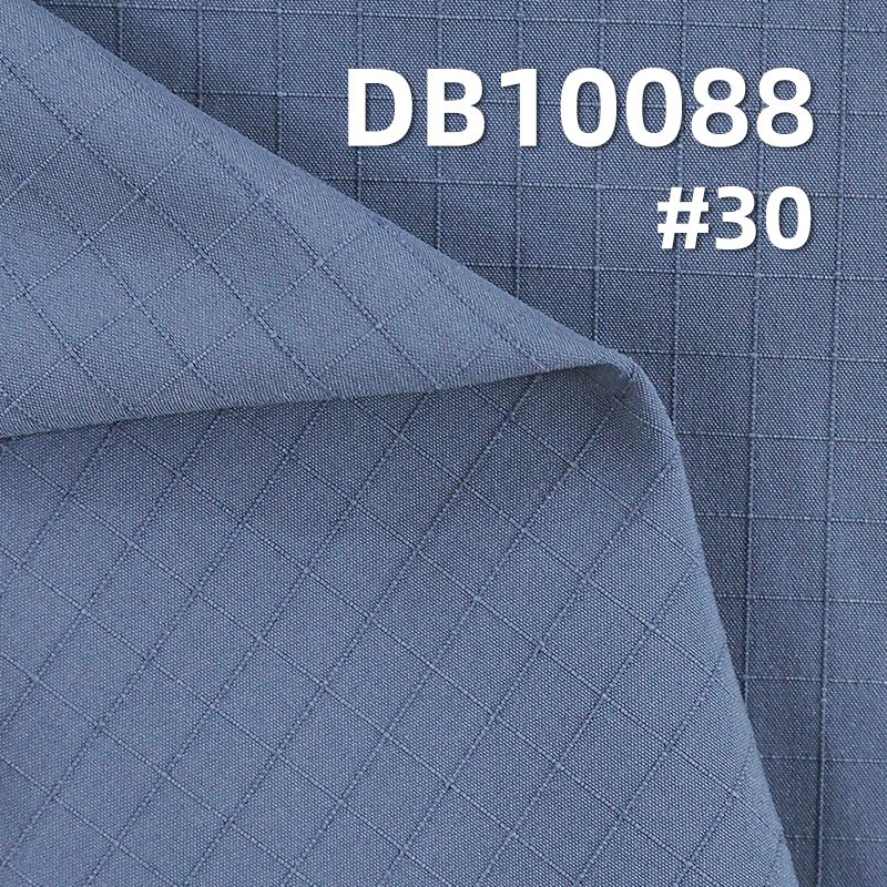 T400 Stretch Checked Fabric | 110g/m² Five-Millimeter Cool Silk Cotton Dyed Material | Water-Resistant and Anti-Static | Fabric for Casual Wear and Shirt Jackets