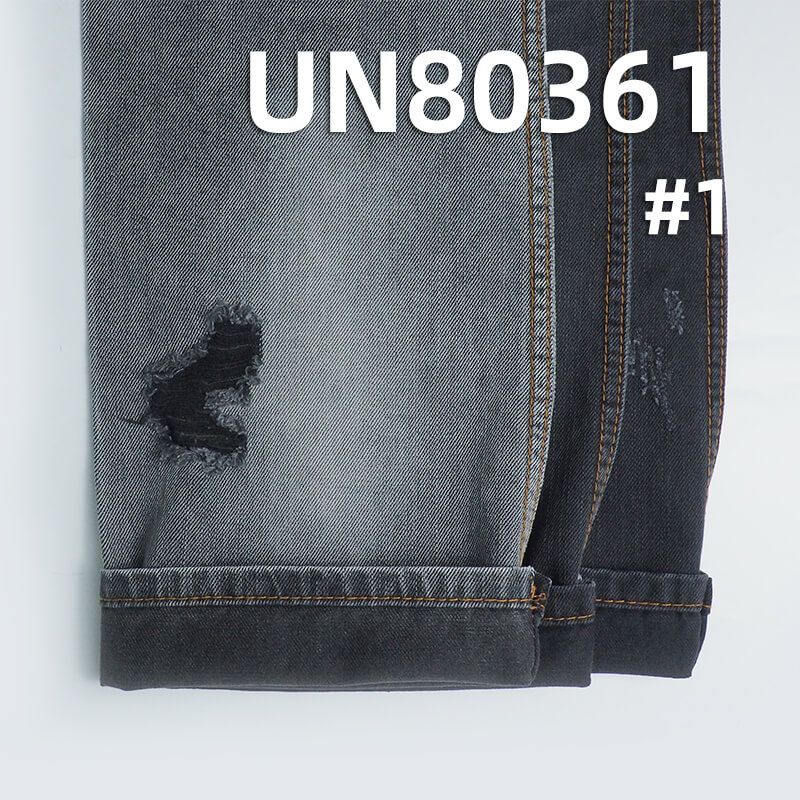 100% Cotton Yarn-Dyed Denim | 9.7 oz Slub Twill Black Face Black Back Denim Fabric | Reactive Black | For Jeans Denim Skirts Casual Jackets