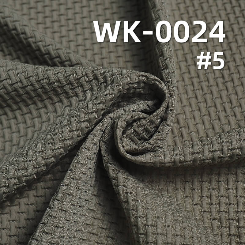 Nylon Stretch Jacquard Fabric | 155g/m² Slub Bubble Crepe | Silky Drape | Women's Tops, Skirts, Pants, Activewear, Yoga Wear