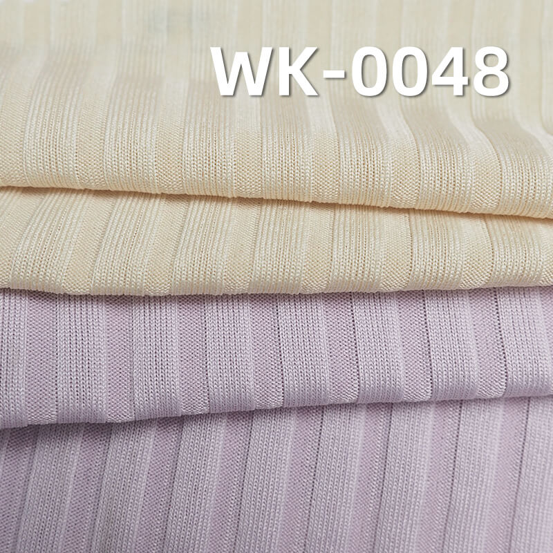 170g/m² Stretch Polyester Knit Fabric | Ribbed Milk Silk Texture | Elastic Rib Knit Fabric | Women's Fashion Tops, Skirts, and Pants