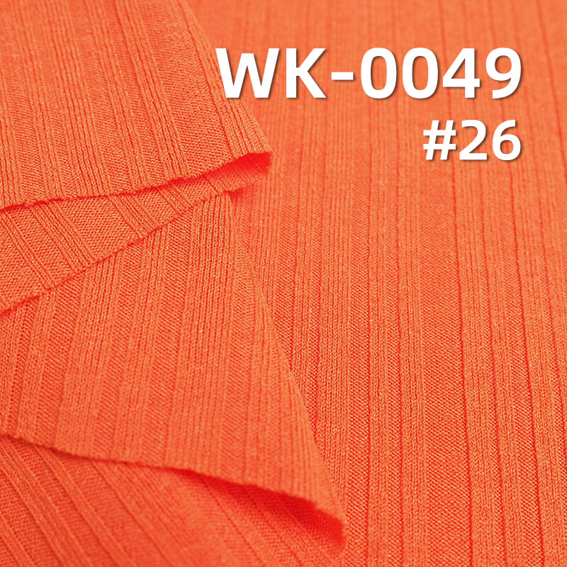 220g/m² Polyester Stretch Knit Fabric | Ribbed Stripe Knit | Double-Sided Rib Fabric | Women's Apparel, Tops, Skirts, Pants