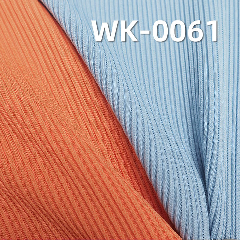 240g/m² Polyester Knitted Fabric | Floral Ribbed Stripes | Double-Sided Skin-Friendly Fabric | Base Layer Tops, Skirts, Pants, Casual Wear