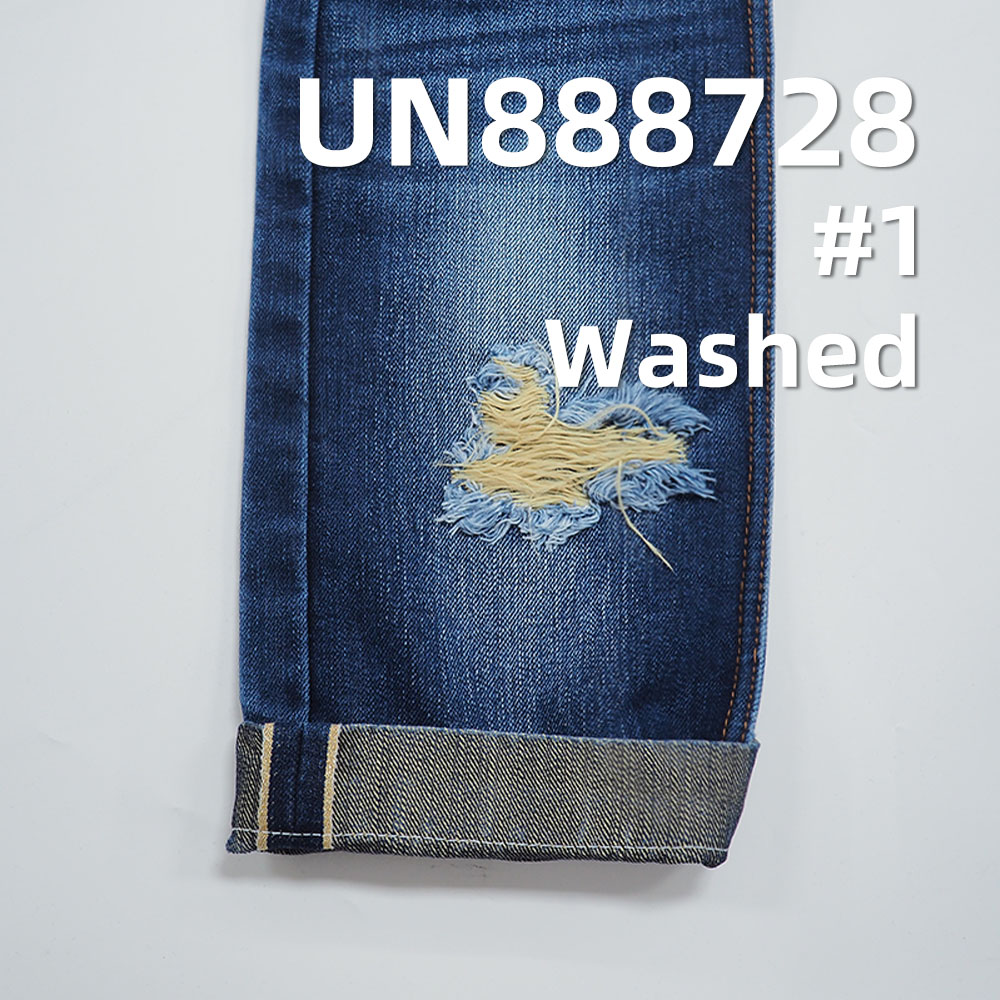 Yarn-Dyed Selvedge Denim | 13oz Cotton-Poly TC Denim |  Fabric for Jeans, Jackets & Bags