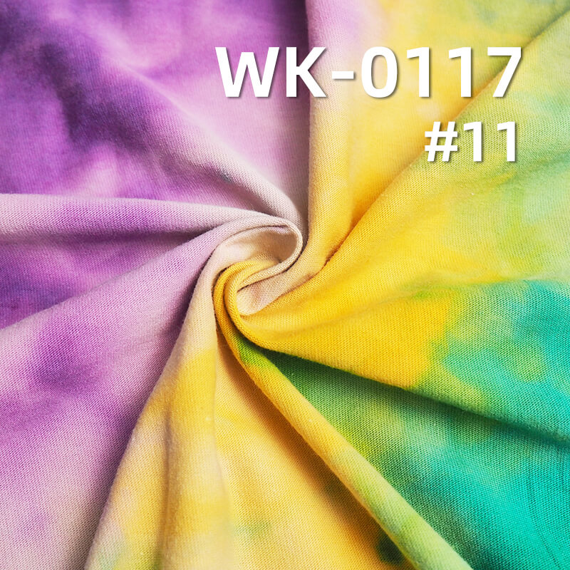 180g/m² Combed Cotton Knit Fabric | 21S Single Jersey Tie-Dye T-Shirt & Undershirt Material