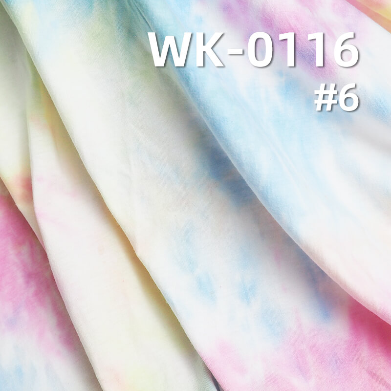 160g/m² Combed Cotton Knit Fabric | 26S Single Jersey Tie-Dye T-Shirt & Undershirt Material
