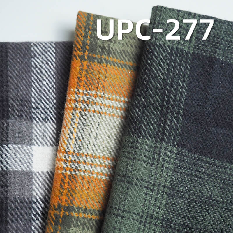 300g/m² Yarn-Dyed Plaid Fabric | 100% Cotton Double-Sided Fleece | Fall-Winter Skirt & Shirt Material