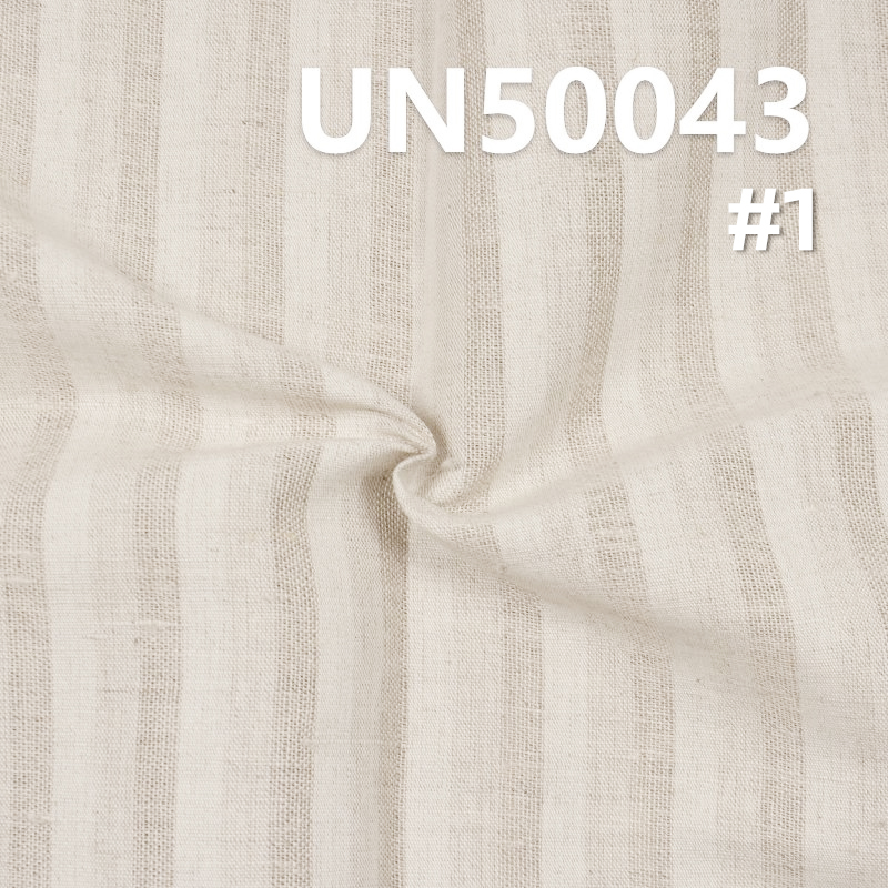 Linen Cotton Stripe Fabric | 114g/m2 Striped Linen Fabric | Linen Cotton Dyed Fabric |  Fabric for Skirts, Casual Tops