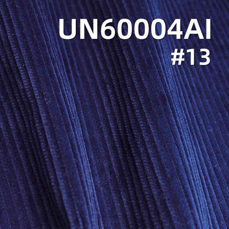 Indigo Dyed Corduroy | 300g/m² 8W Cotton Corduroy | 8 Wale 8 Rib | Washable | Snow Wash | Fabric for Shoes, Pants, Outerwear