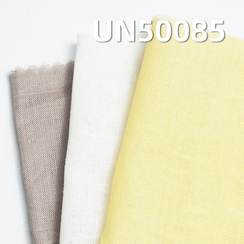 Linen Cotton Blend Fabric | 90g/m² Solid Plain Weave | Spring-Summer Dyed Fabric for Dresses, Tops, Hanfu
