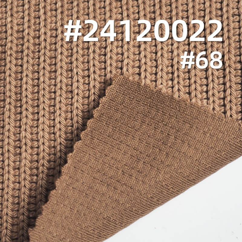 Coarse Needle Paris Rib Knitted Fabric | 380g/m2 Heavyweight Knitted Fabric |Textured Striped Fabric | Fabrics for Coats, Cardigans, Tops