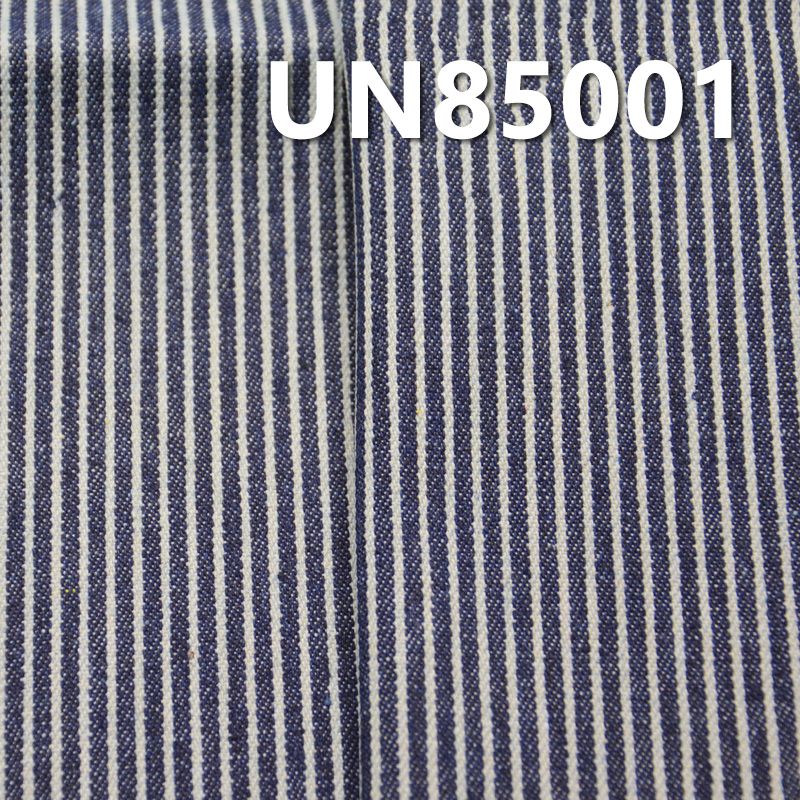 Blue & White Striped Denim | 9.8oz Non-Stretch 2/1 “Z”Twill Denim | Recycled Fiber | Jeans, Casual Jackets Fabric