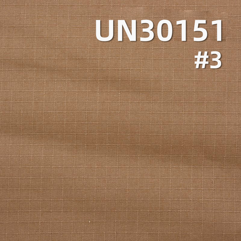 100%Cotton Rip-stop Dobby Pigment Print Dyed Fabric| 248g/m2 6MM*6MM Check Weave| Pants, Skirts, Jackets Fabric