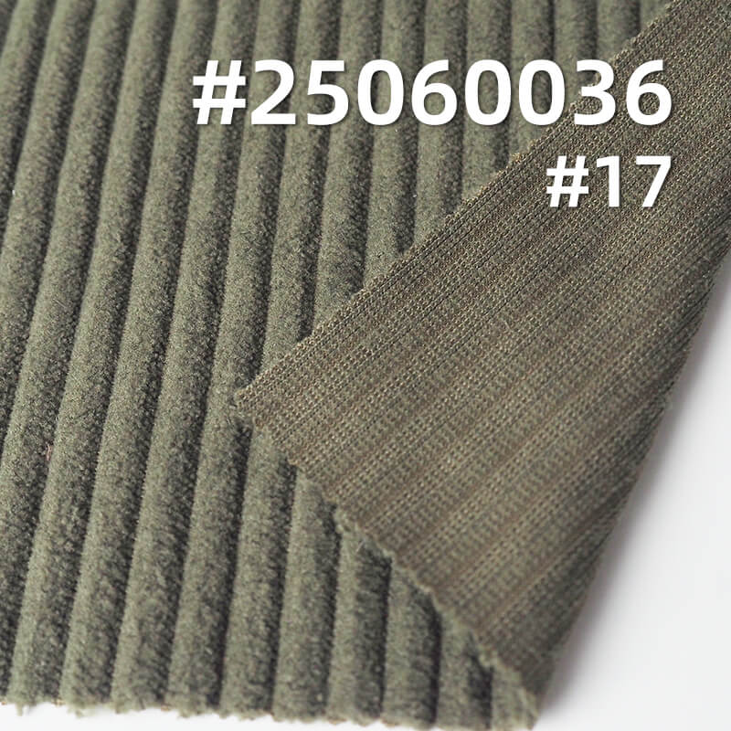 Stretch Wide Wale Corduroy Fabric | 5W Warp-Knit Polyester | 280g/m2 for Jackets, Pants, Hats