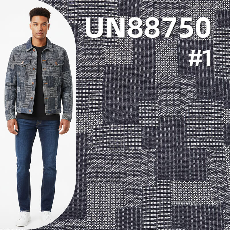 Jacquard Denim Fabric | 13oz All-Cotton Vintage Denim | Fabric for Trendy Jeans, Denim Jackets, and Outerwear