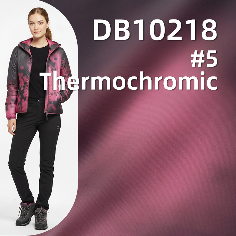28°C PU Thermochromic Fabric | PFC-Free Waterproof | 42g/m2 Nylon 20D Temperature-Sensitive Tech Fabric