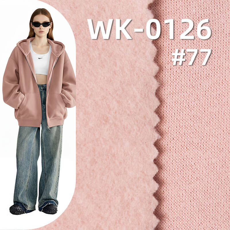 300g/m2 CVC |Combed Cotton Polyester Blend |Brushed Back Sweatshirt Fleece| Knit Fabric for Hoodies, Joggers and Jackets