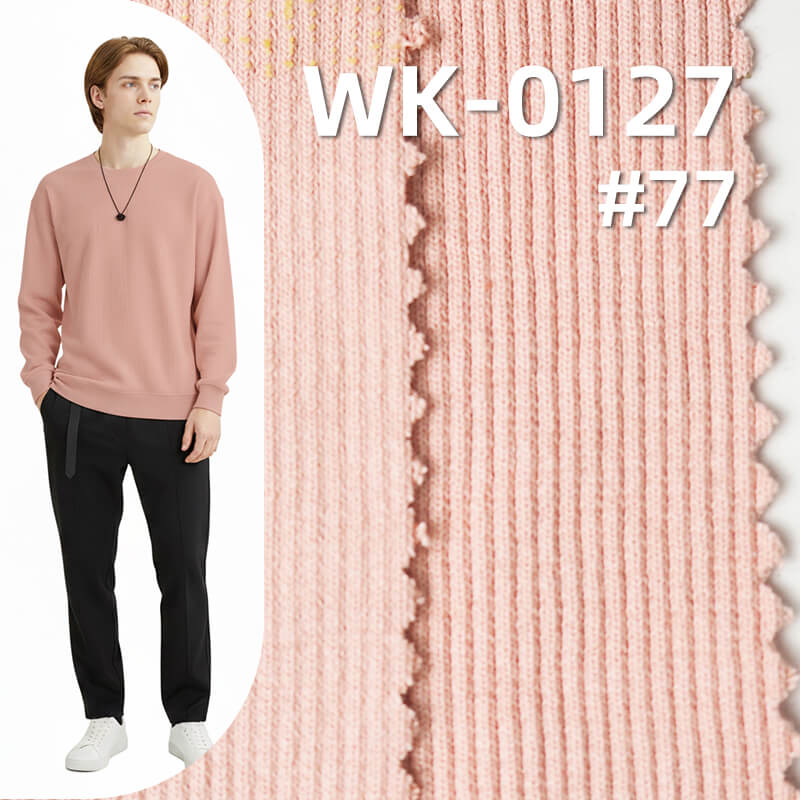 Heavyweight 2*2 Rib Knit | 21s Cotton Spandex Fabric | 380-400gsm Stretch Knit | Fabric for Tops & Base Layers