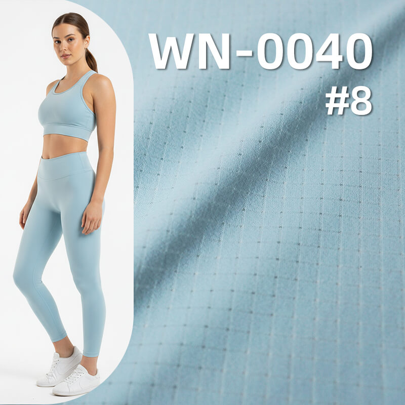 290T Nylon 4-Way Stretch Fabric | 92g/m²  Breathable Grid Mesh Dyed Fabric | Fabric for Sports and Yoga Wear