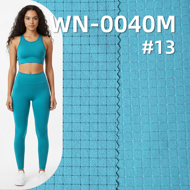 290T 4-Way Stretch Nylon | 92g/m2 Breathable Grid Mesh | with 3M Wicking Finish | For Activewear & Yoga Wear