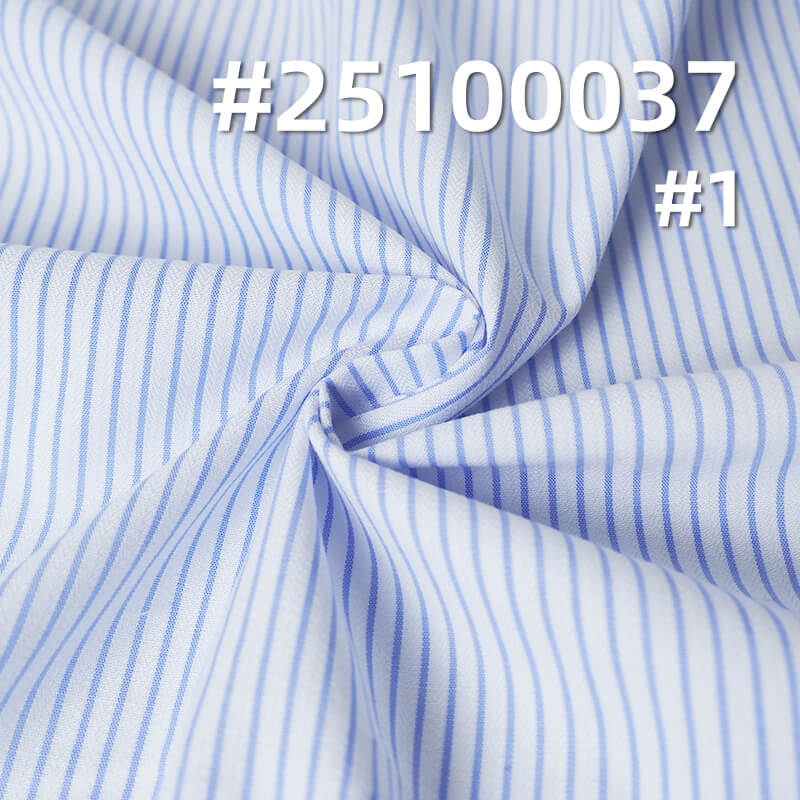 Yarn-Dyed Cotton Striped Dobby Fabric | 118g/m2 Lightweight Weave | For Fashion Shirting, Blouses & Skirts