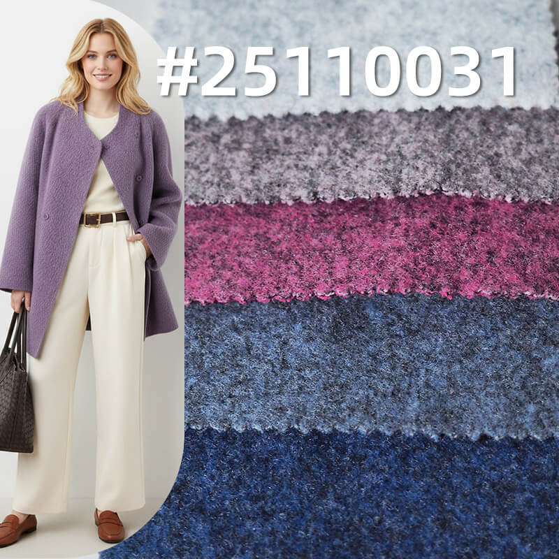 Silky T/R Wool-like Knit | 400g/m2(600g/m) Heavyweight Polyester Rayon Blend | For Luxury Coats, Trousers & Capes