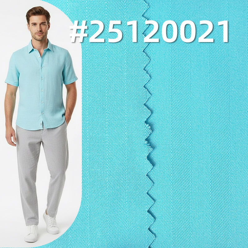 Stretch Bamboo Blend Herringbone Fabric | 145g/m2 Lightweight Woven Textile | For Premium Shirts, Skirts & Uniforms