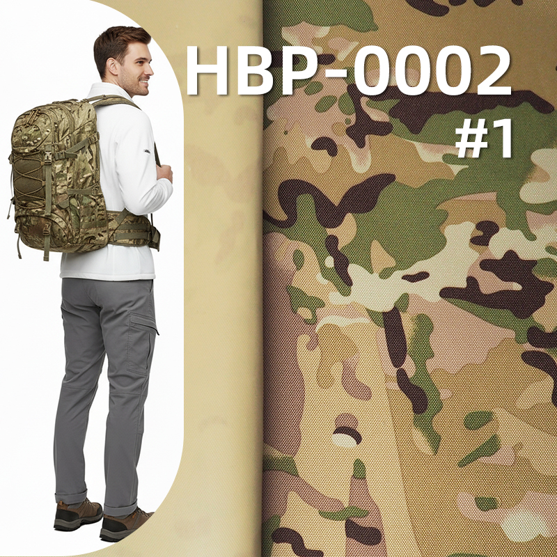 900D*600D Polyester Oxford | 370g/m2 Heavy-Duty Camouflage Print | PVC Coated & Waterproof | For Backpacks & Luggage