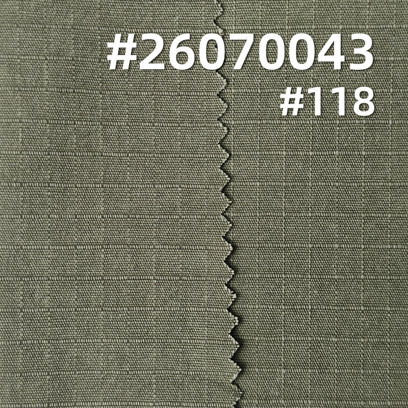 All-Cotton Jacquard Grid Fabric | 190g/m2 Plain-Weave Washed-Faded Fabric | Vintage Workwear Fabric