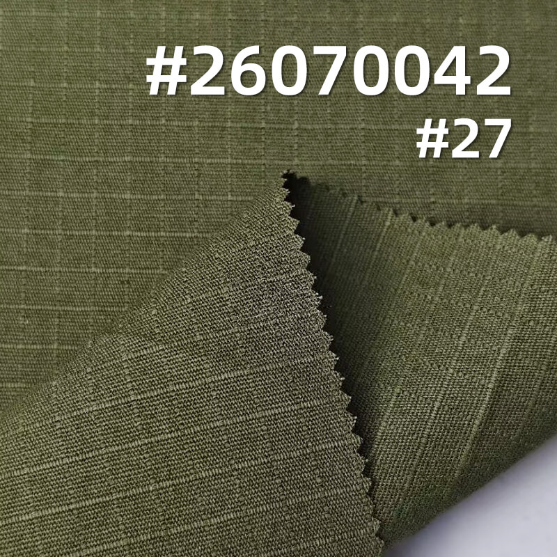 All-Cotton Bedford Cord Grid Fabric | 190g/m2 Plain-Weave Canvas | Non-Brushed Fabric | Fabric for Casual Jackets & Pants