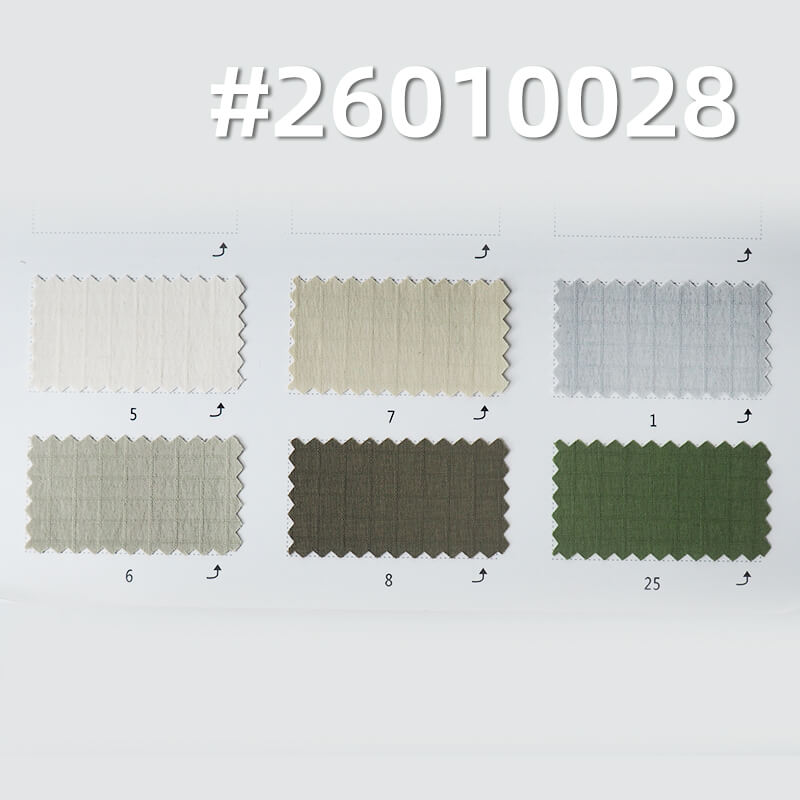 Double-Line Grid Dyed Fabric|150g/m2 Nylon Stretch Fabric|Lightweight Outerwear Trench Coat Casual Trousers Fabric