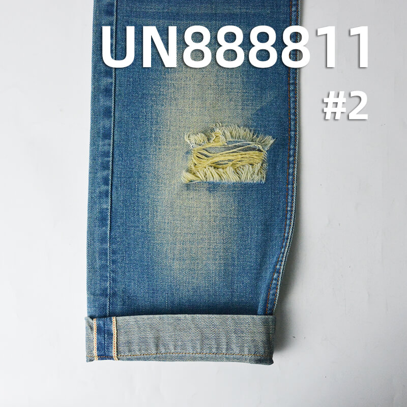 100% Cotton Warp & Weft Slub Selvedge Denim|11.5oz Twill Denim|Jeans Skirt & Jacket Fabric