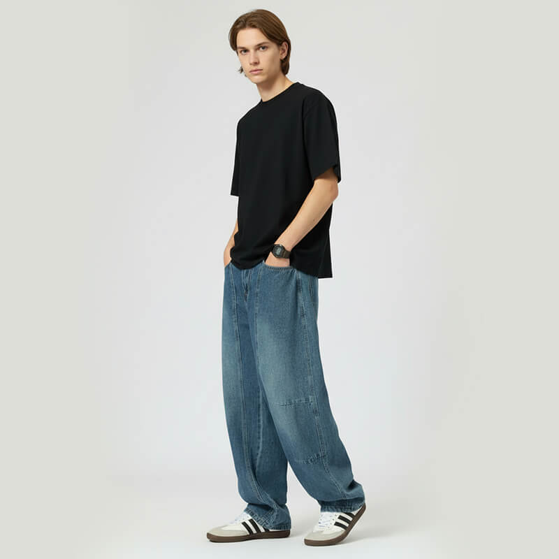100% Cotton Warp & Weft Slub Twill Denim|11.5oz Blue & Gray-Green Denim|Vintage Denim Jeans Skirt & Jacket Fabric
