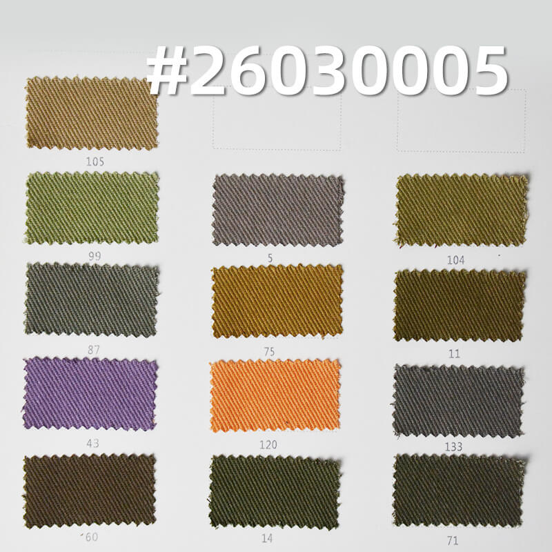 100% Cotton 10*10 Twill Drill|280g/m2 Sand-Washed Dyed Fabric|Workwear Jacket & Pants Fabric