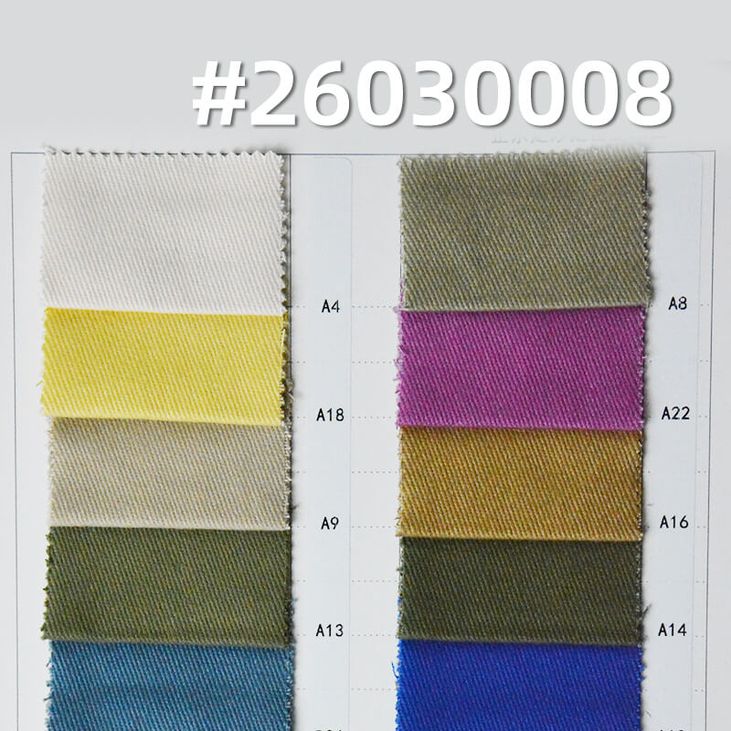 310g/m2 Cotton Stretch Dyed Fabric|10*10 Combed Twill Peached & Brushed-Back Fabric|Jacket & Workwear Pants Fabric