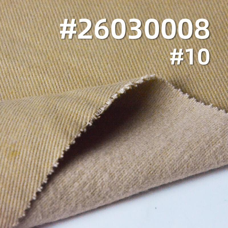 310g/m2 Cotton Stretch Dyed Fabric|10*10 Combed Twill Peached & Brushed-Back Fabric|Jacket & Workwear Pants Fabric