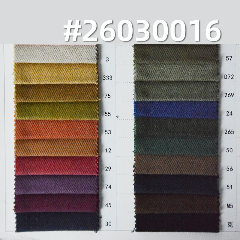 100% Cotton High-Density Twill Fabric|360g/m2 Snowflake-Effect Napped Dyed Fabric|Brushed-Back|Workwear Jacket & Pants Fabric