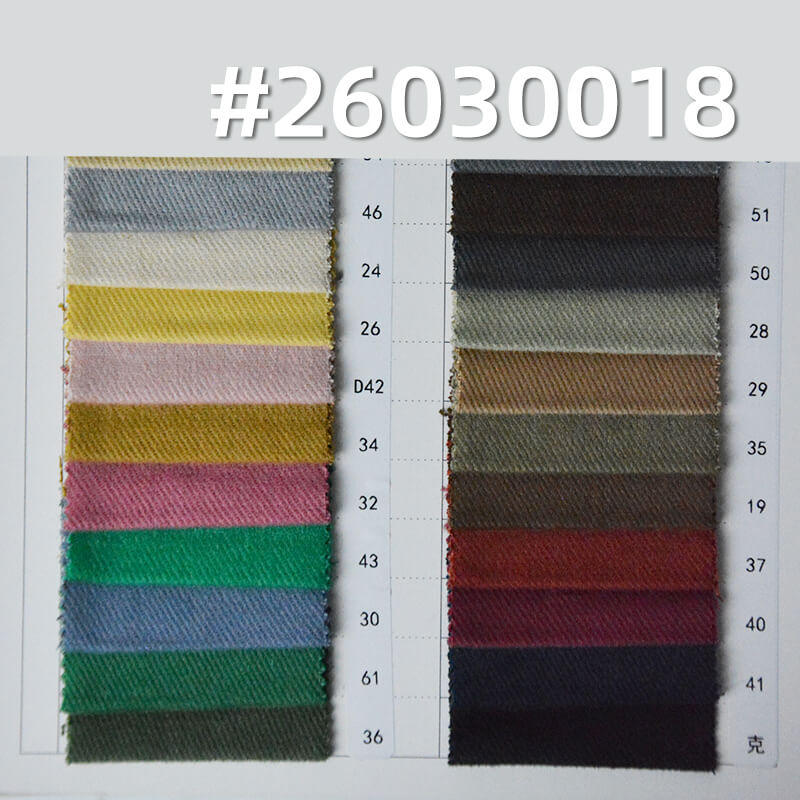 7S High-Stretch Siro-Spun Dyed Fabric|330g/m2 Cotton Snowflake-Effect Napped Fabric|Casual Jacket & Workwear Pants Fabric