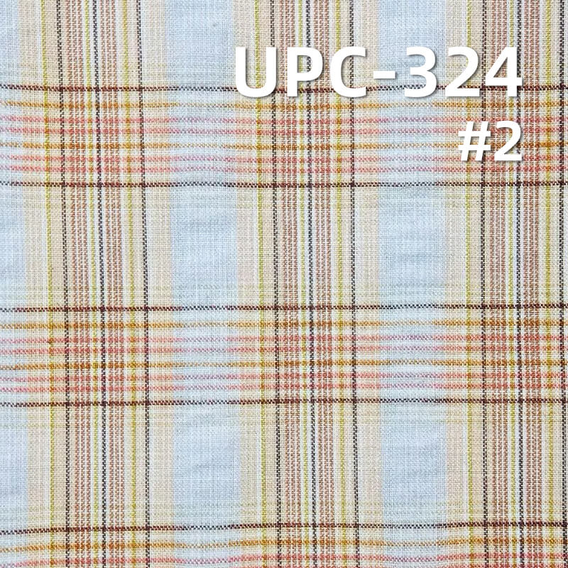 All-Cotton Yarn-Dyed Seersucker Check Fabric | 95g/m2 Lightweight Plain Fabric | Fabric for Plaid Shirts & Women's Skirts