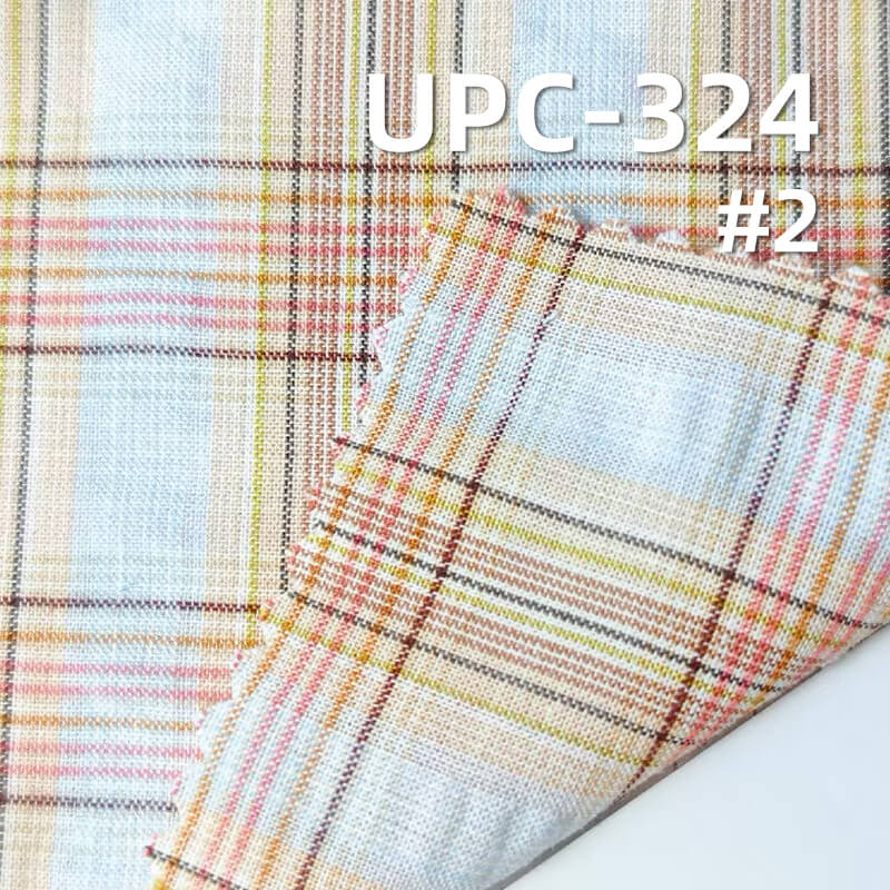 All-Cotton Yarn-Dyed Seersucker Check Fabric | 95g/m2 Lightweight Plain Fabric | Fabric for Plaid Shirts & Women's Skirts
