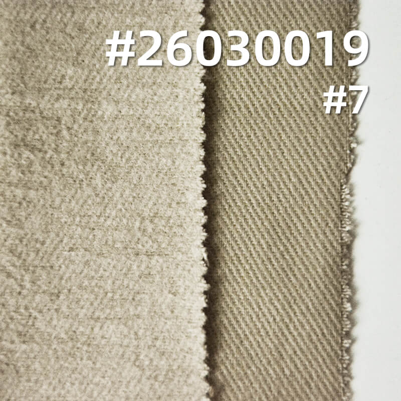 7S High-Stretch Siro-Spun Dyed Fabric|330g/m2 Cotton Peached & Brushed-Back Fabric|Casual Jacket & Workwear Pants Fabric